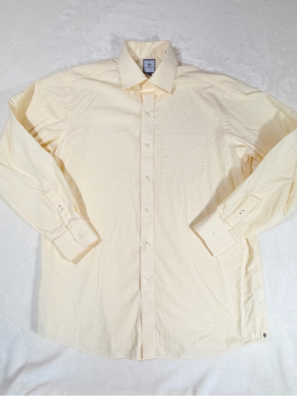 Tommy Hilfiger Ithaca Light Yellow Striped Dress Shirt